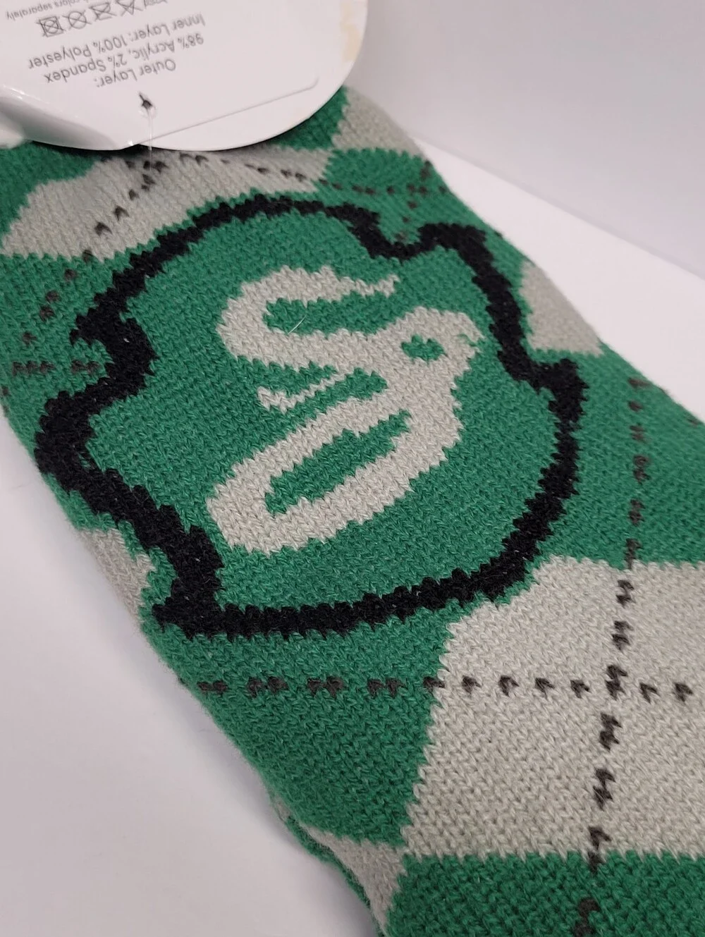 Harry Potter Slytherin Green & Gray Socks